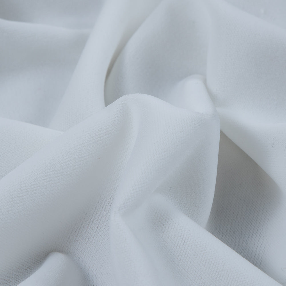 White 100% Micro Polyester Velvet - Detail White 100% Micro Polyester Velvet - Detail