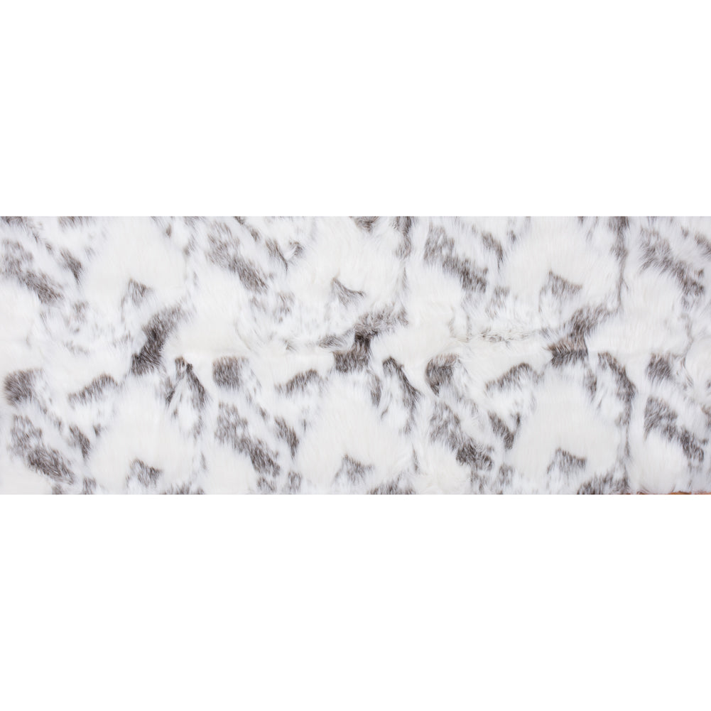 Ivory and Pewter Faux Artic Fox Fur Folded Ivory and Pewter Faux Artic Fox Fur Folded