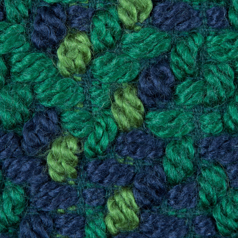 Evergreen and Eclipse Blended Wool Tweed - Detail Evergreen and Eclipse Blended Wool Tweed - Detail