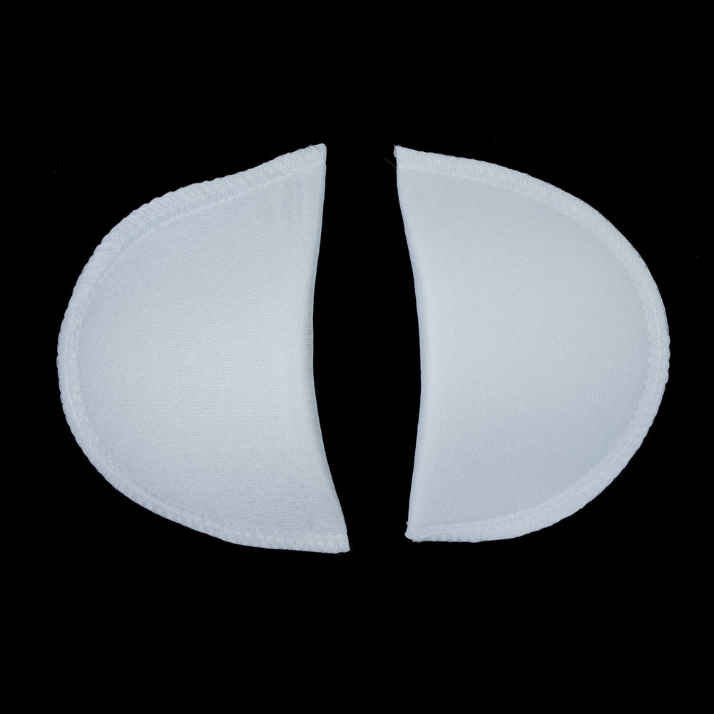 Foam Shoulder Pads Covered with White Polyester - 6 x 3.5 x .5 Foam Shoulder Pads Covered with White Polyester - 6 x 3.5 x .5