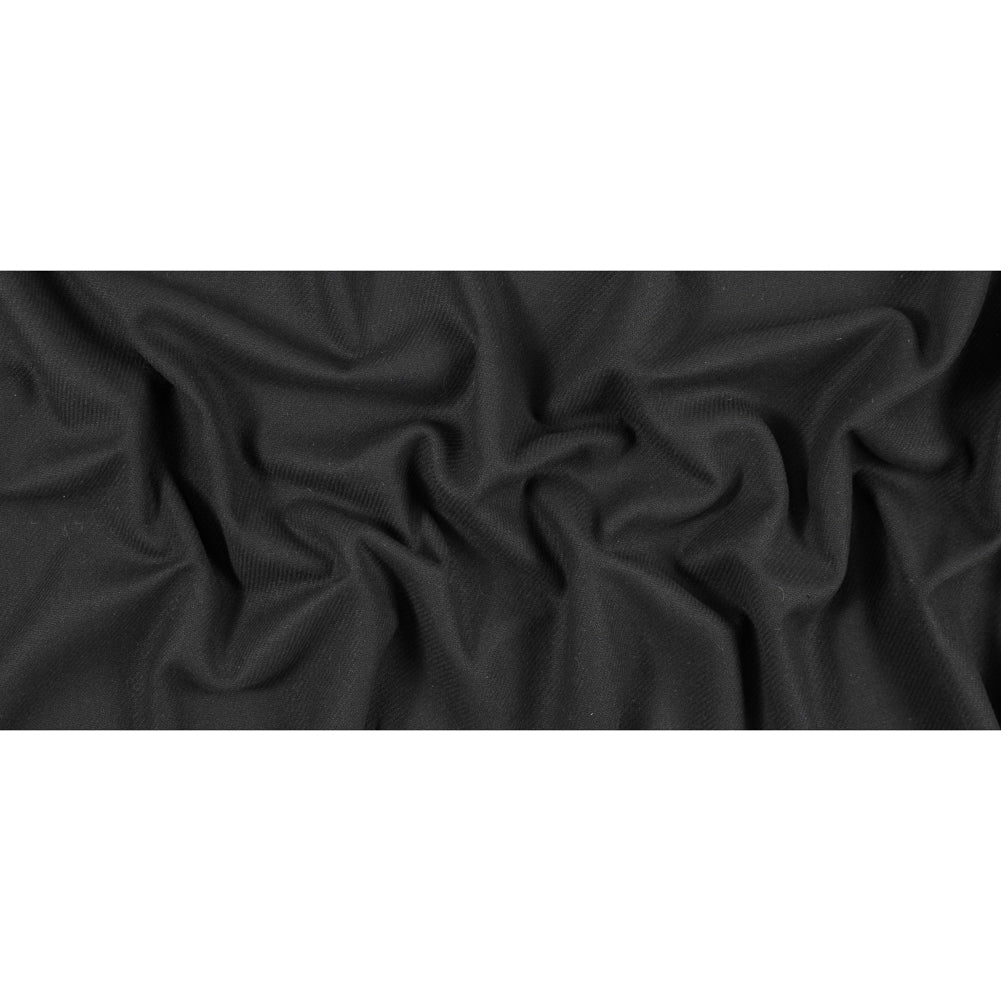 Italian Black Blended Wool Twill Full Italian Black Blended Wool Twill Full