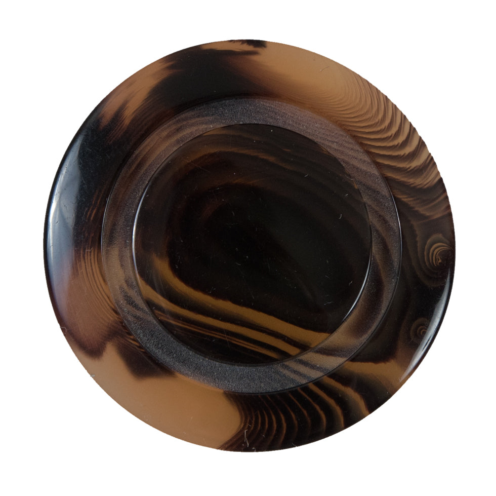 Musk Brown Plastic Shank-Back Button - 54L/34mm Musk Brown Plastic Shank-Back Button - 54L/34mm