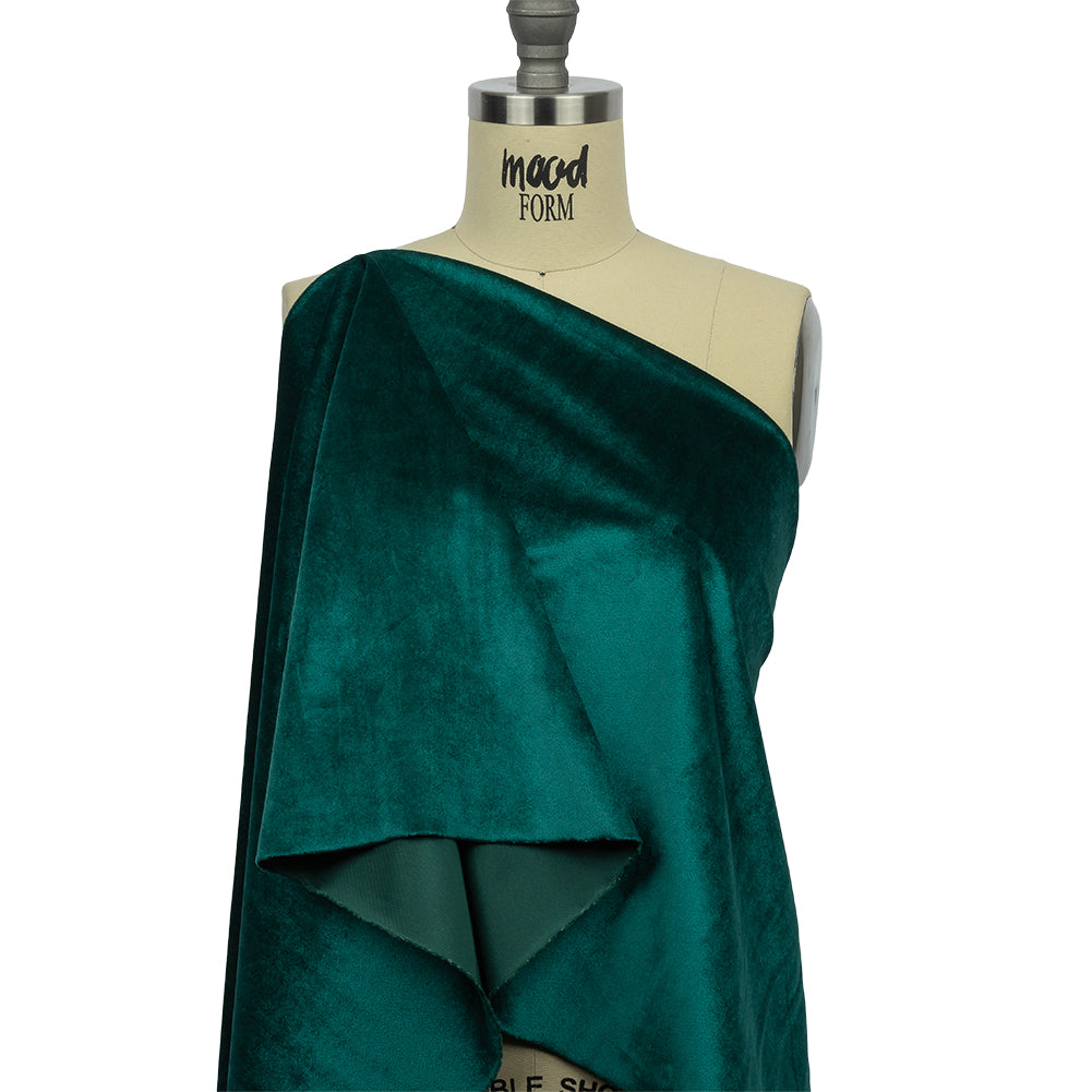 Polyester Velvet - Pacific Blue - Helene Collection Detail Polyester Velvet - Pacific Blue - Helene Collection Detail