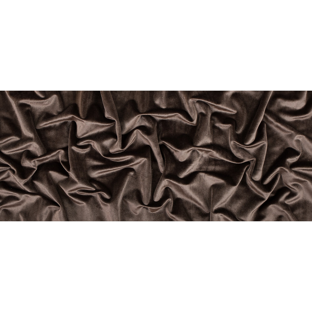 Chocolate Brown Polyester Velvet - Folded Chocolate Brown Polyester Velvet - Folded
