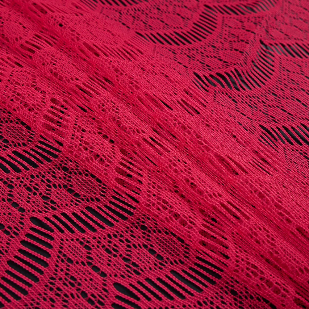 Crochet Lace - Coral All-Over Scallops Folded Crochet Lace - Coral All-Over Scallops Folded