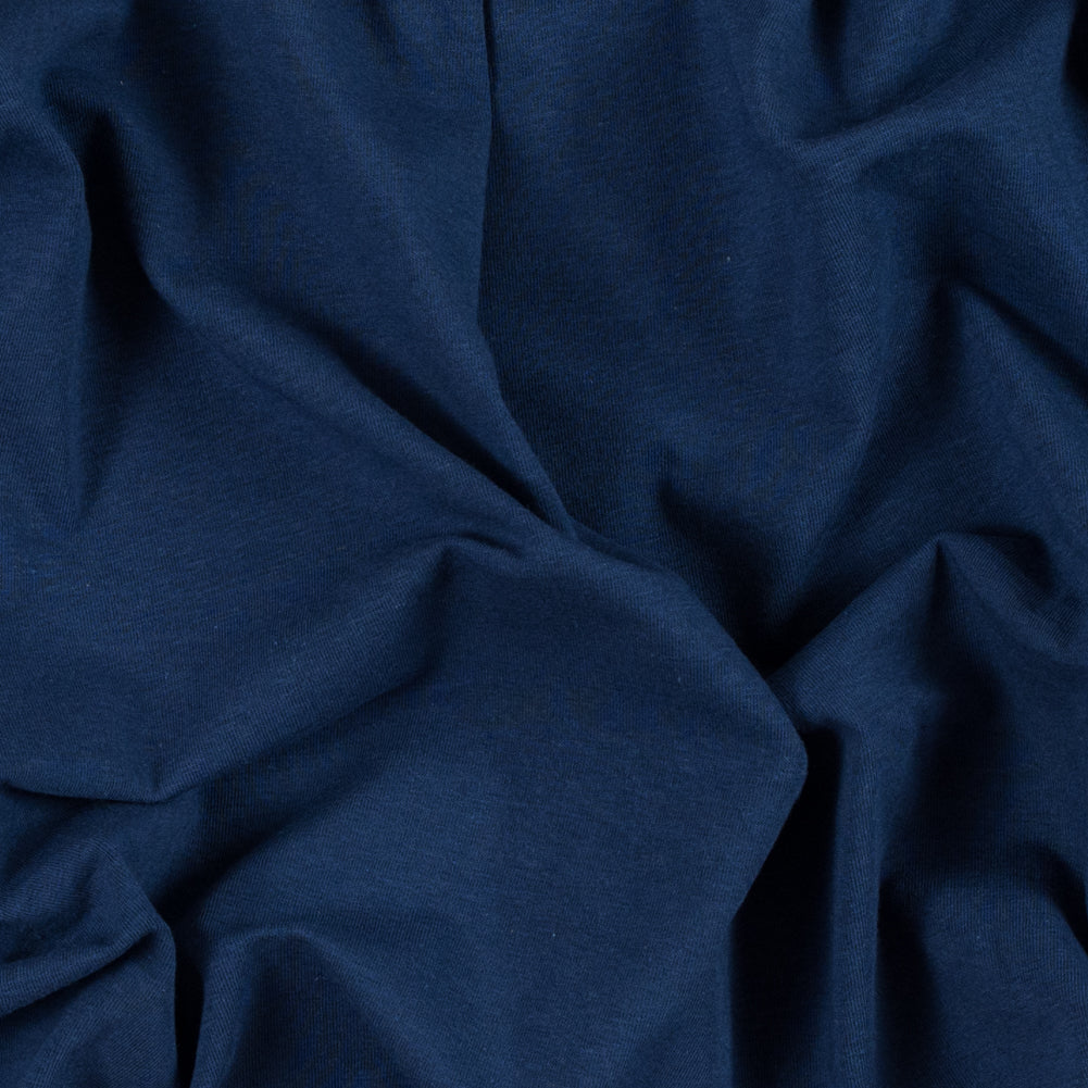 Navy Wide Solid Cotton Jersey Navy Wide Solid Cotton Jersey