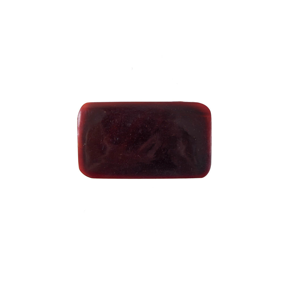 Amber Rectangular Horn Button - 44L/28mm