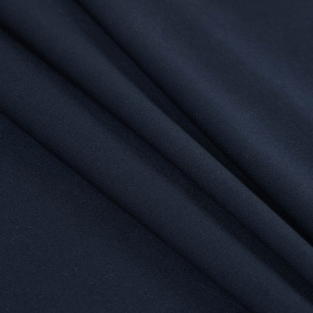 Navy Super 120 Merino Wool Twill/Suiting - Folded