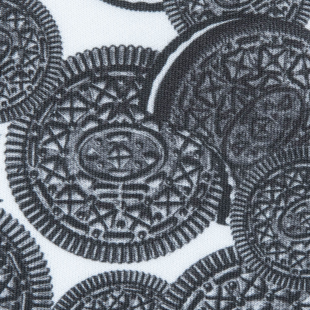 Chocolate Sandwich Cookie Digitally Printed Stretch Neoprene/Scuba Knit - Detail Chocolate Sandwich Cookie Digitally Printed Stretch Neoprene/Scuba Knit - Detail