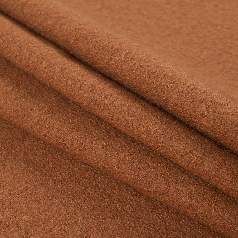 Boiled Wool Coating Fabric - Adobe Brown - Ketil Collection Detail Boiled Wool Coating Fabric - Adobe Brown - Ketil Collection Detail