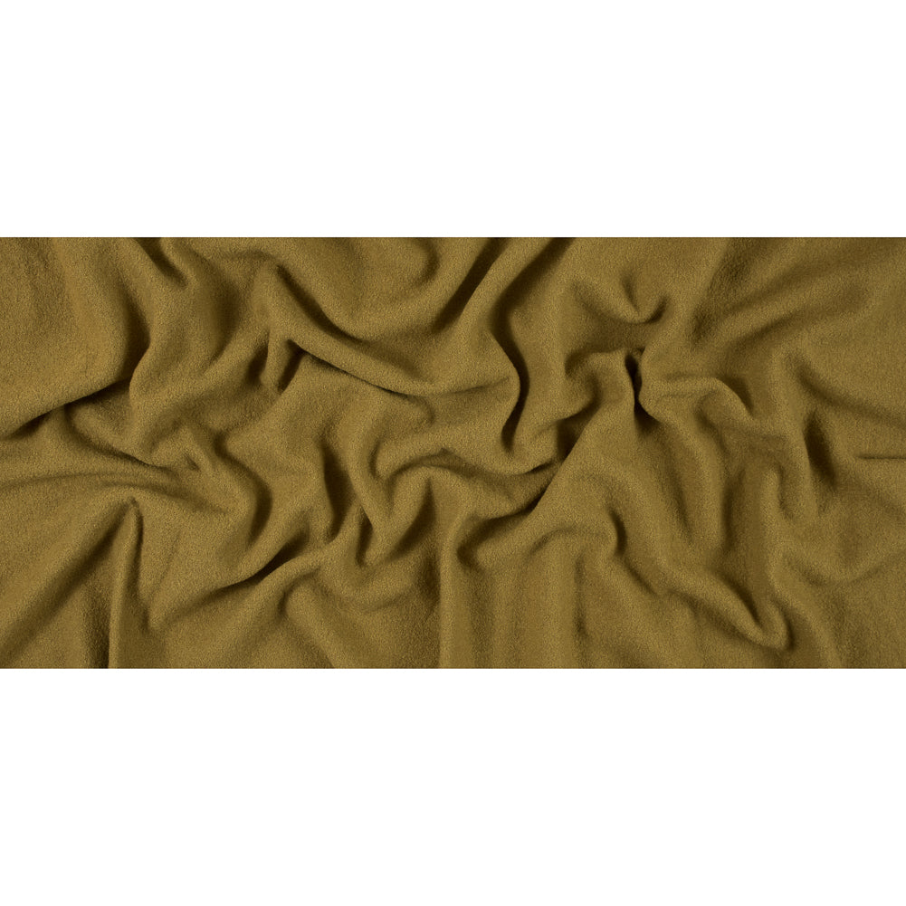 Golden Olive Solid Boiled Wool - Folded Golden Olive Solid Boiled Wool - Folded