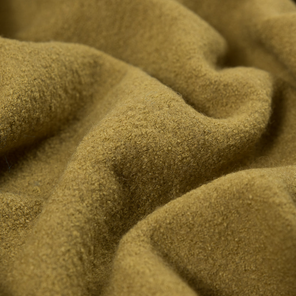 Golden Olive Solid Boiled Wool - Full Golden Olive Solid Boiled Wool - Full