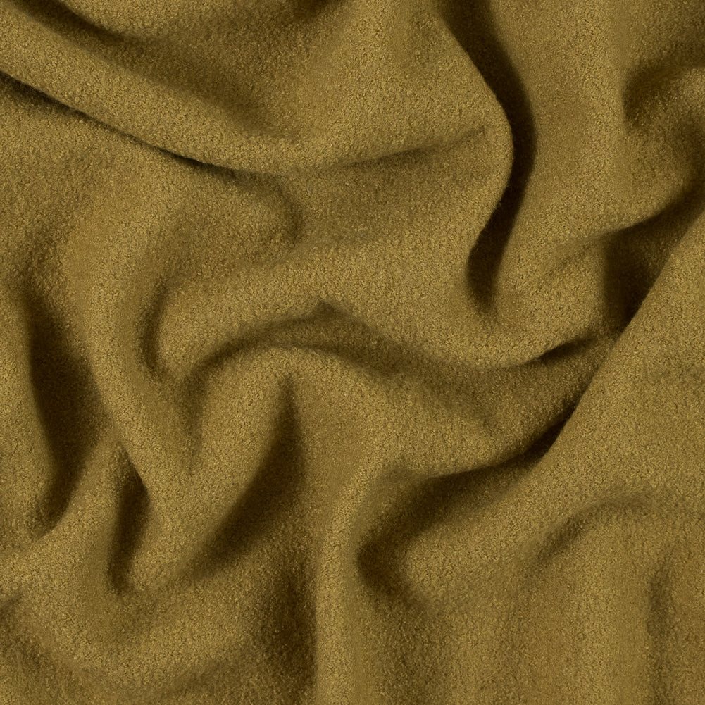 Golden Olive Solid Boiled Wool Golden Olive Solid Boiled Wool