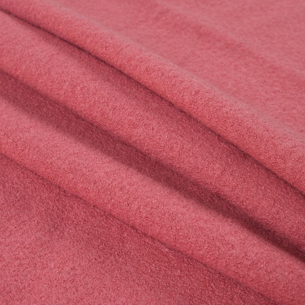 Boiled Wool Coating Fabric - Strawberry Pink - Ketil Collection Detail Boiled Wool Coating Fabric - Strawberry Pink - Ketil Collection Detail