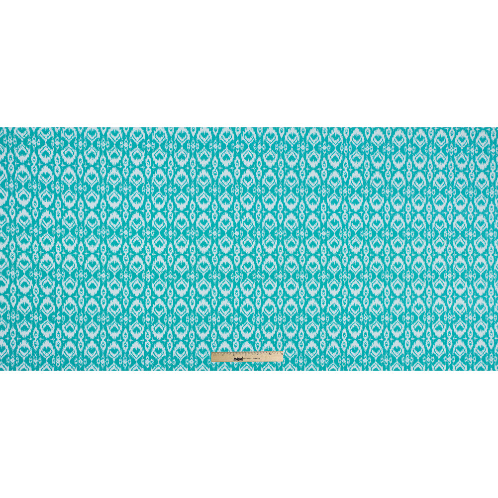 Spectra Green Ikat Printed Polyester Spandex Full Spectra Green Ikat Printed Polyester Spandex Full