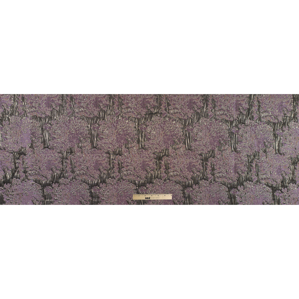 Metallic Pink, Nude and Black Abstract Brocade - Folded Metallic Pink, Nude and Black Abstract Brocade - Folded