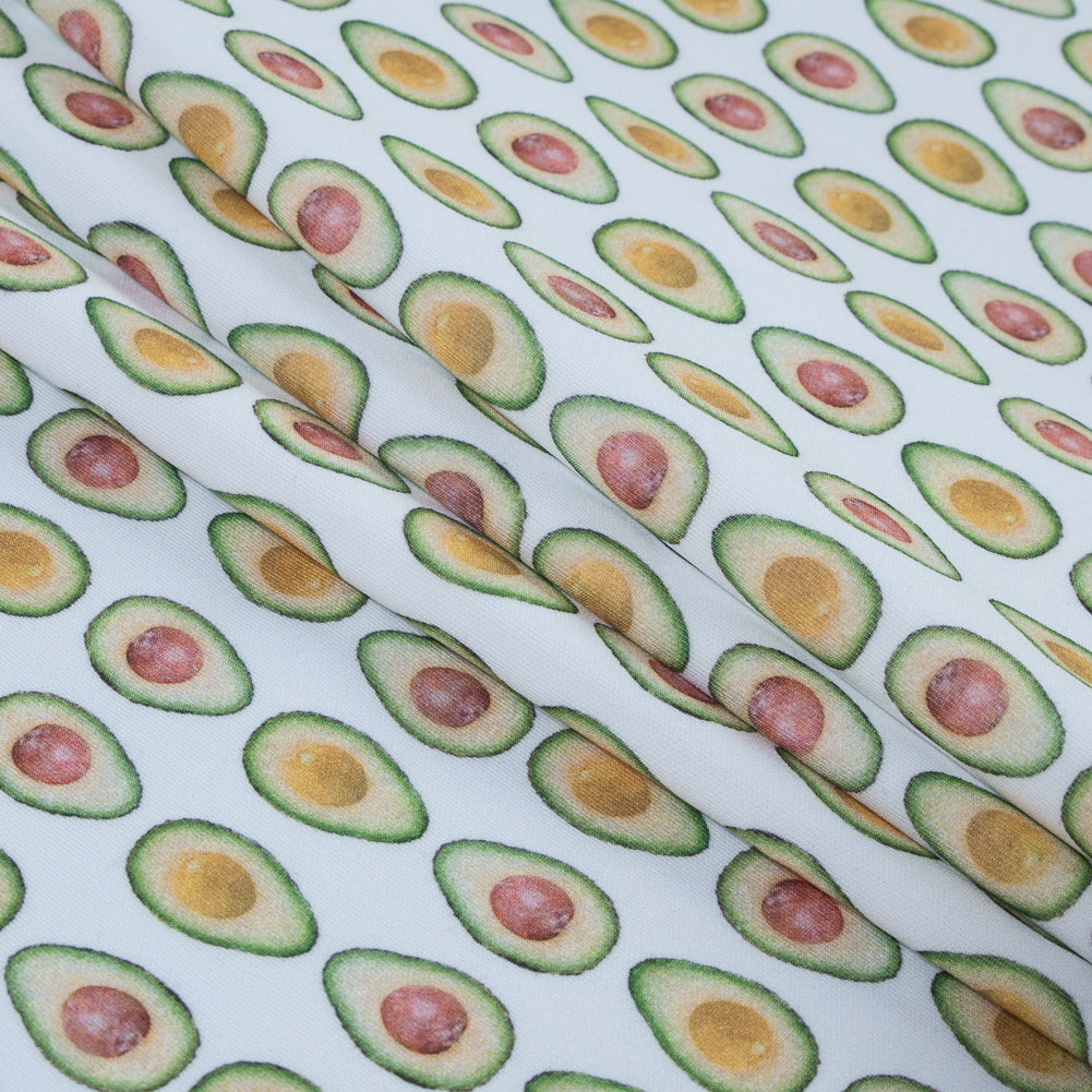 Avocados Digitally Printed on a Stretch Neoprene/Scuba Knit Detail Avocados Digitally Printed on a Stretch Neoprene/Scuba Knit Detail