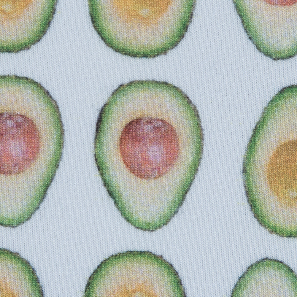 Avocados Digitally Printed on a Stretch Neoprene/Scuba Knit Full Avocados Digitally Printed on a Stretch Neoprene/Scuba Knit Full