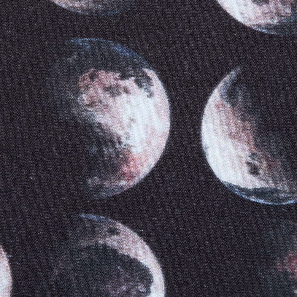 Moons Digitally Printed on a Stretch Neoprene/Scuba Knit - Detail Moons Digitally Printed on a Stretch Neoprene/Scuba Knit - Detail