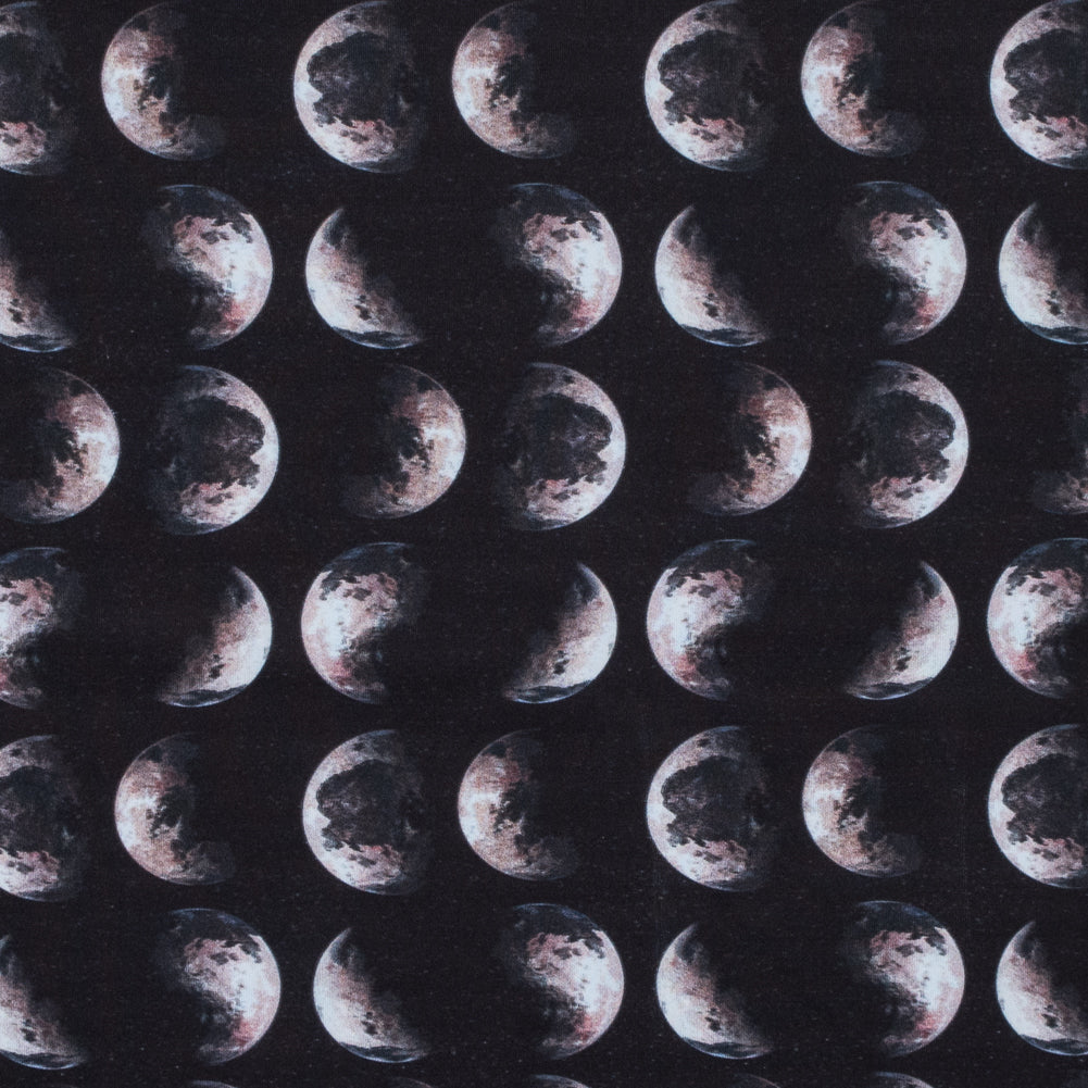 Moons Digitally Printed on a Stretch Neoprene/Scuba Knit Moons Digitally Printed on a Stretch Neoprene/Scuba Knit
