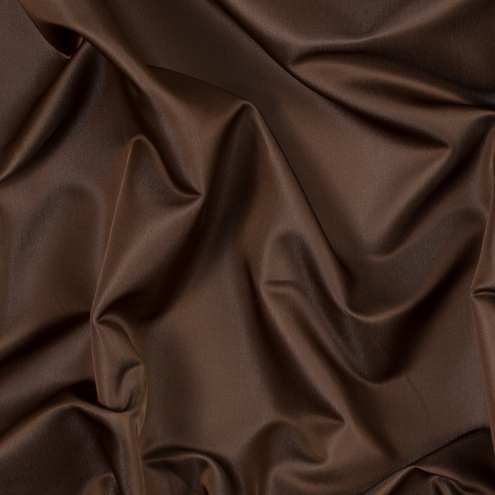 Brown and Beige Reversible Satin-Faced Polyester Twill Brown and Beige Reversible Satin-Faced Polyester Twill