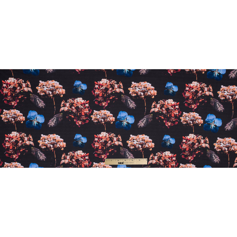 Multi-color Floral Digitally Printed Stretch Neoprene/Scuba Knit - Folded Multi-color Floral Digitally Printed Stretch Neoprene/Scuba Knit - Folded