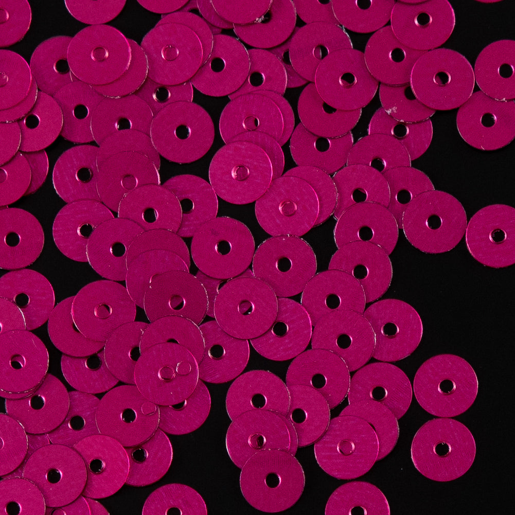 Bag of Fuchsia Dull-Bright Loose Sequins - 5mm Detail Bag of Fuchsia Dull-Bright Loose Sequins - 5mm Detail