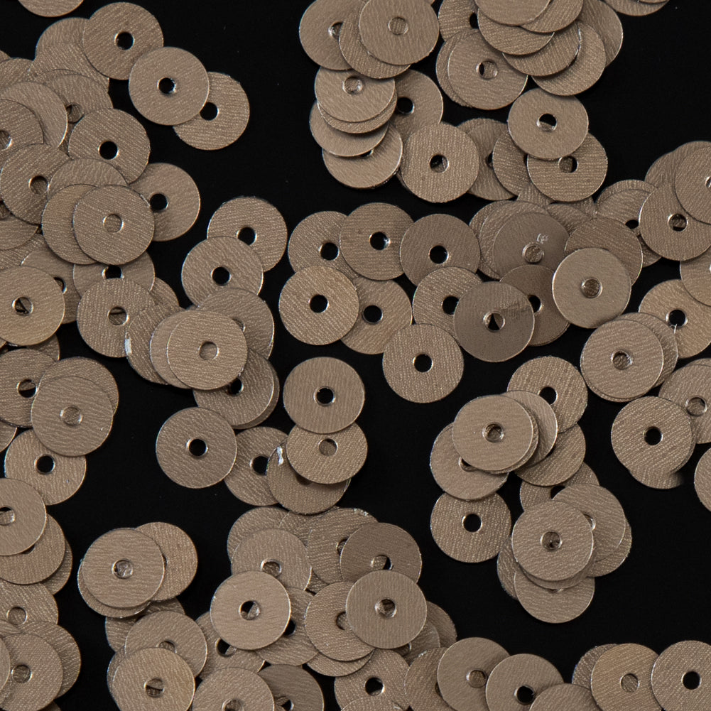 Bag of Antique Gold Dull-Bright Loose Sequins - 5mm - Detail Bag of Antique Gold Dull-Bright Loose Sequins - 5mm - Detail