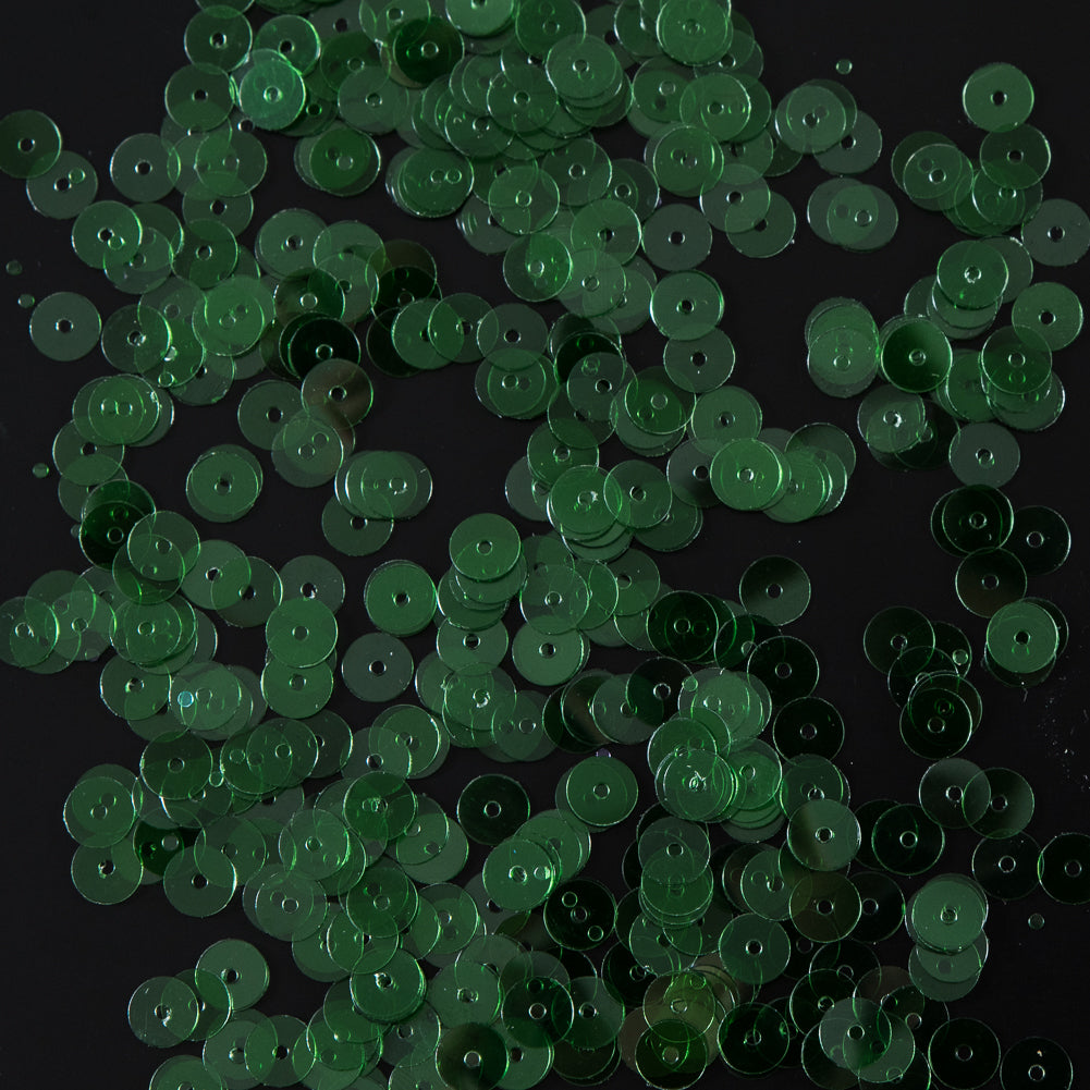 Bag of Jade Transparent Bright Loose Sequins - 6mm Bag of Jade Transparent Bright Loose Sequins - 6mm