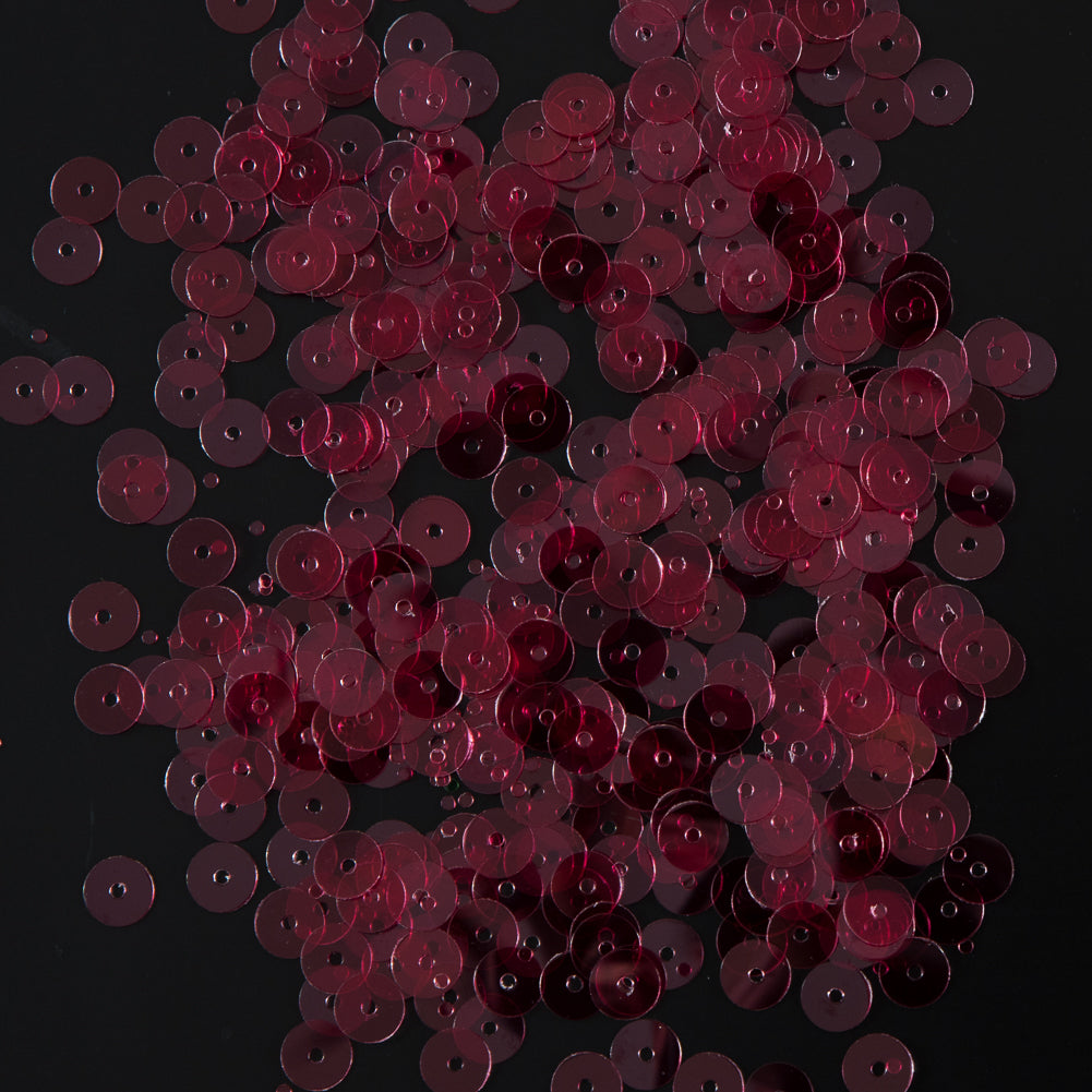 Bag of Ruby Transparent Bright Loose Sequins - 6mm Bag of Ruby Transparent Bright Loose Sequins - 6mm