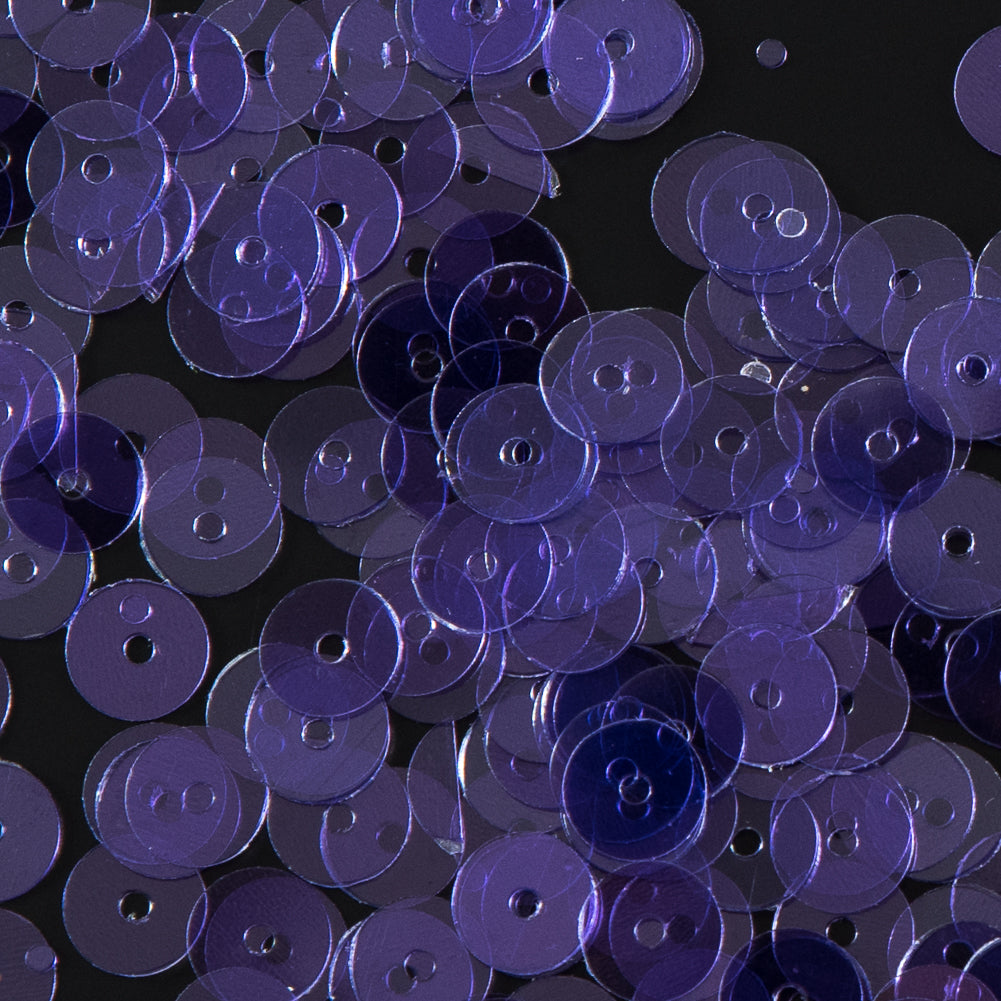 Bag of Purple Transparent Bright Loose Sequins - 6mm Detail Bag of Purple Transparent Bright Loose Sequins - 6mm Detail