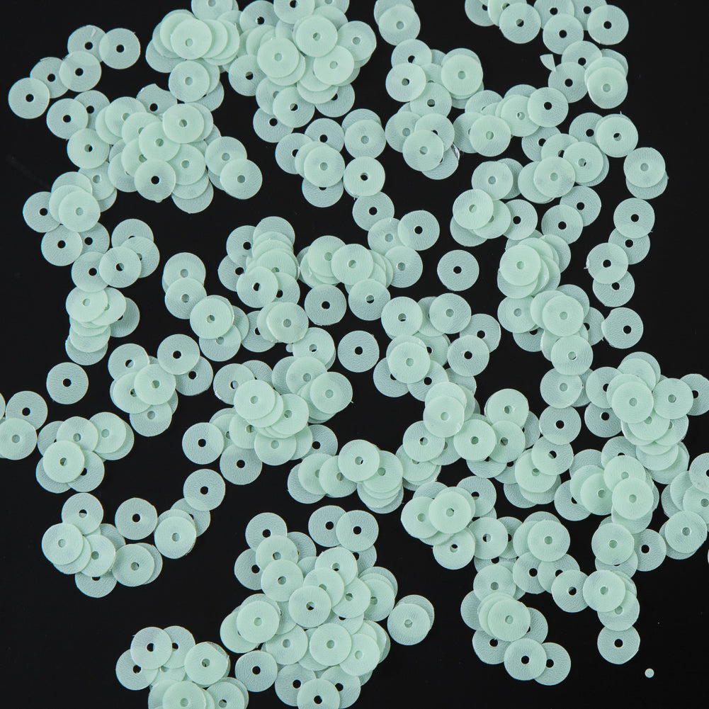 Bag of Tea Green Dull-Bright Loose Sequins - 6mm Bag of Tea Green Dull-Bright Loose Sequins - 6mm