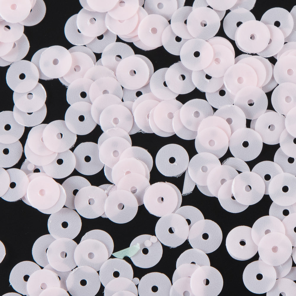 Bag of Baby Pink Dull-Bright Loose Sequins - 6mm - Detail