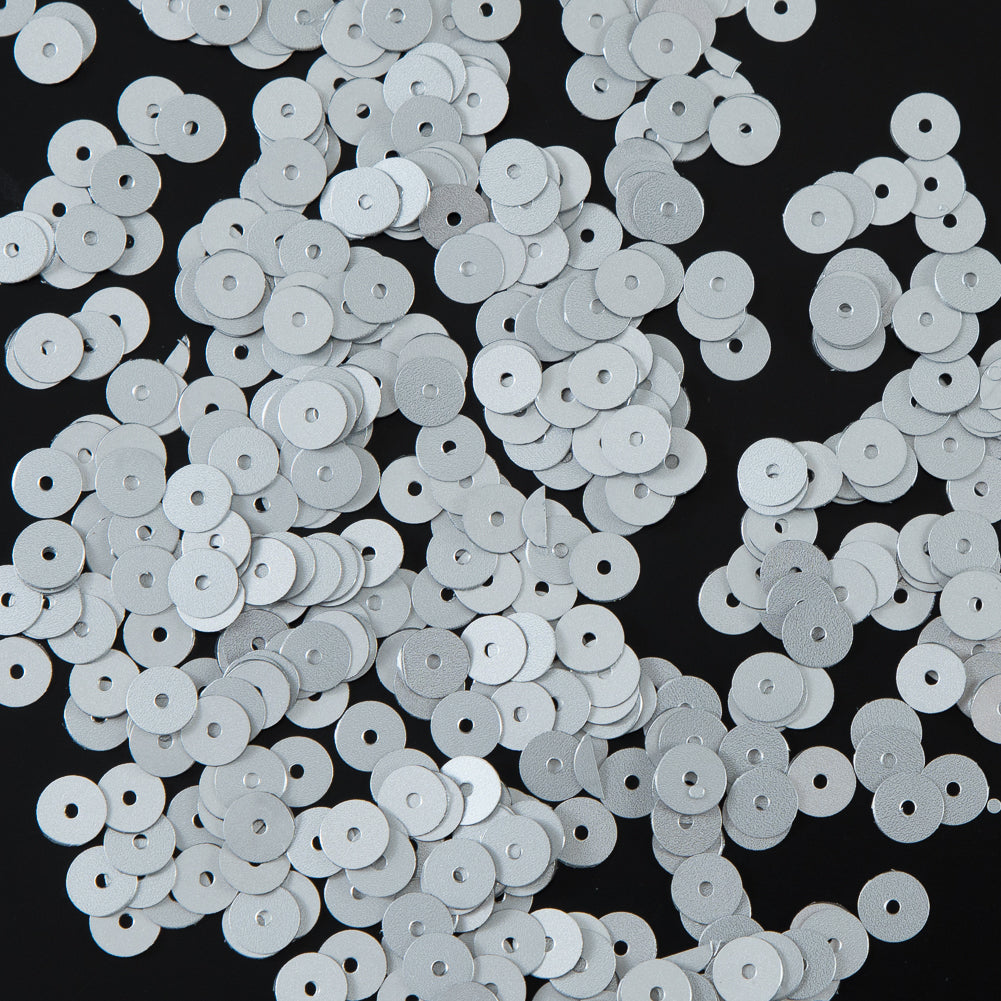 Bag of Silver Dull-Bright Loose Sequins - 6mm Bag of Silver Dull-Bright Loose Sequins - 6mm