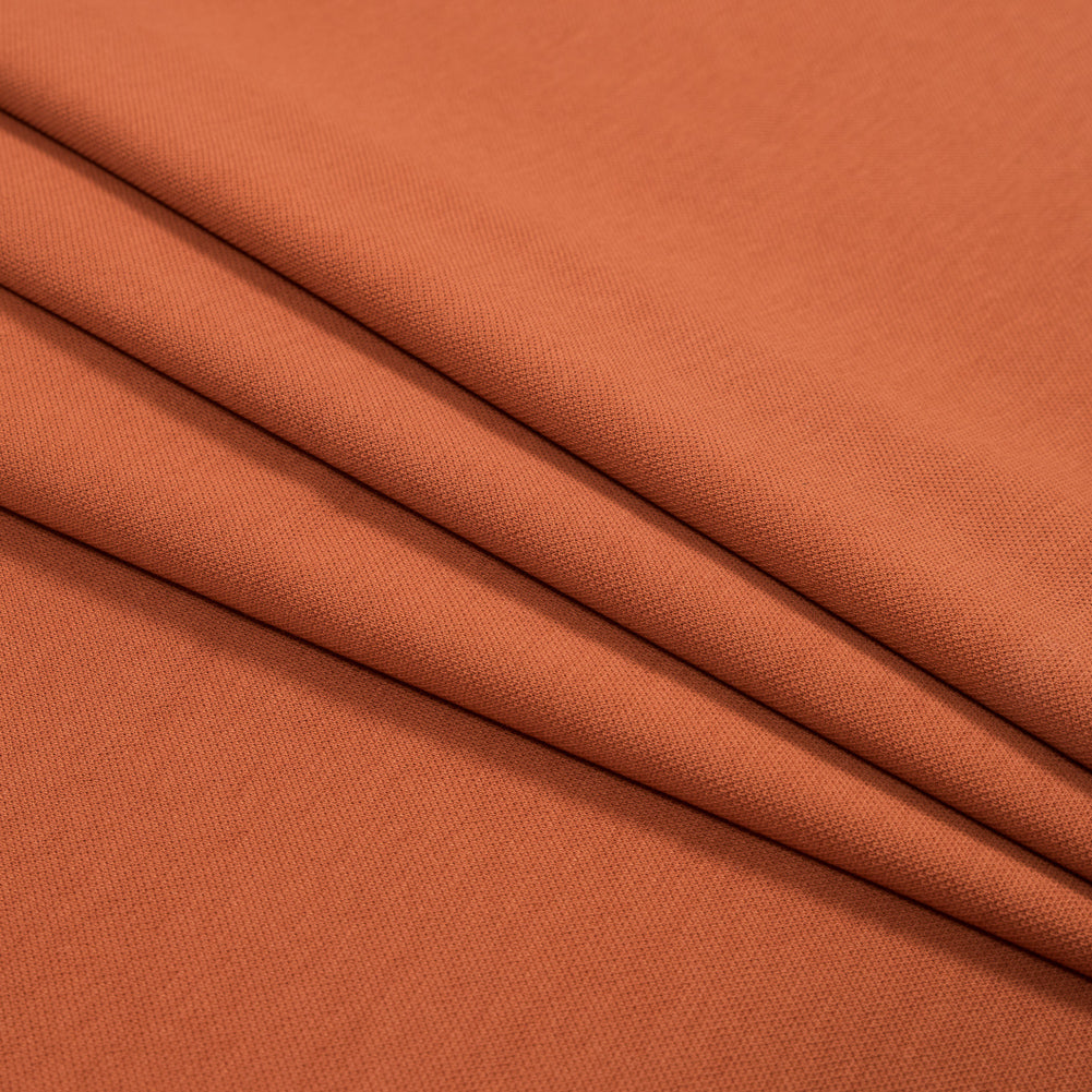 Rust Stretch Knit Pique - Folded Rust Stretch Knit Pique - Folded