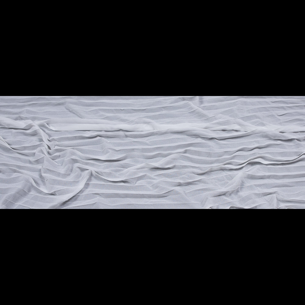 Accordion Pleated Chiffon - White - Etereo Collection Folded Accordion Pleated Chiffon - White - Etereo Collection Folded