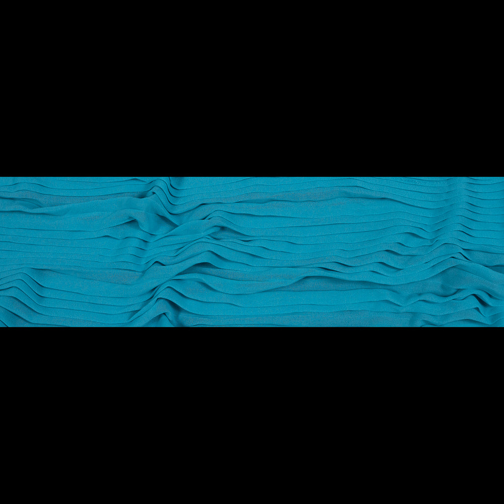 River Blue Accordion Pleated Chiffon - Full River Blue Accordion Pleated Chiffon - Full