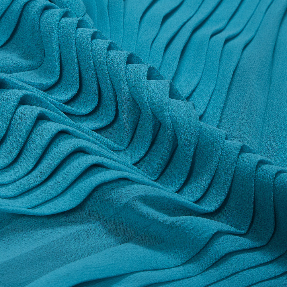 River Blue Accordion Pleated Chiffon River Blue Accordion Pleated Chiffon