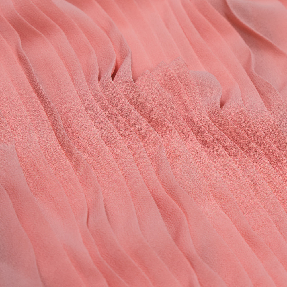 Accordion Pleated Chiffon - Seashell Pink - Etereo Collection Full Accordion Pleated Chiffon - Seashell Pink - Etereo Collection Full