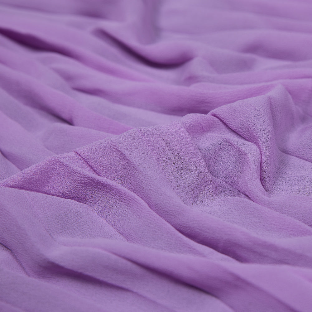 Accordion Pleated Chiffon - Easter Egg Purple - Etereo Collection Detail Accordion Pleated Chiffon - Easter Egg Purple - Etereo Collection Detail