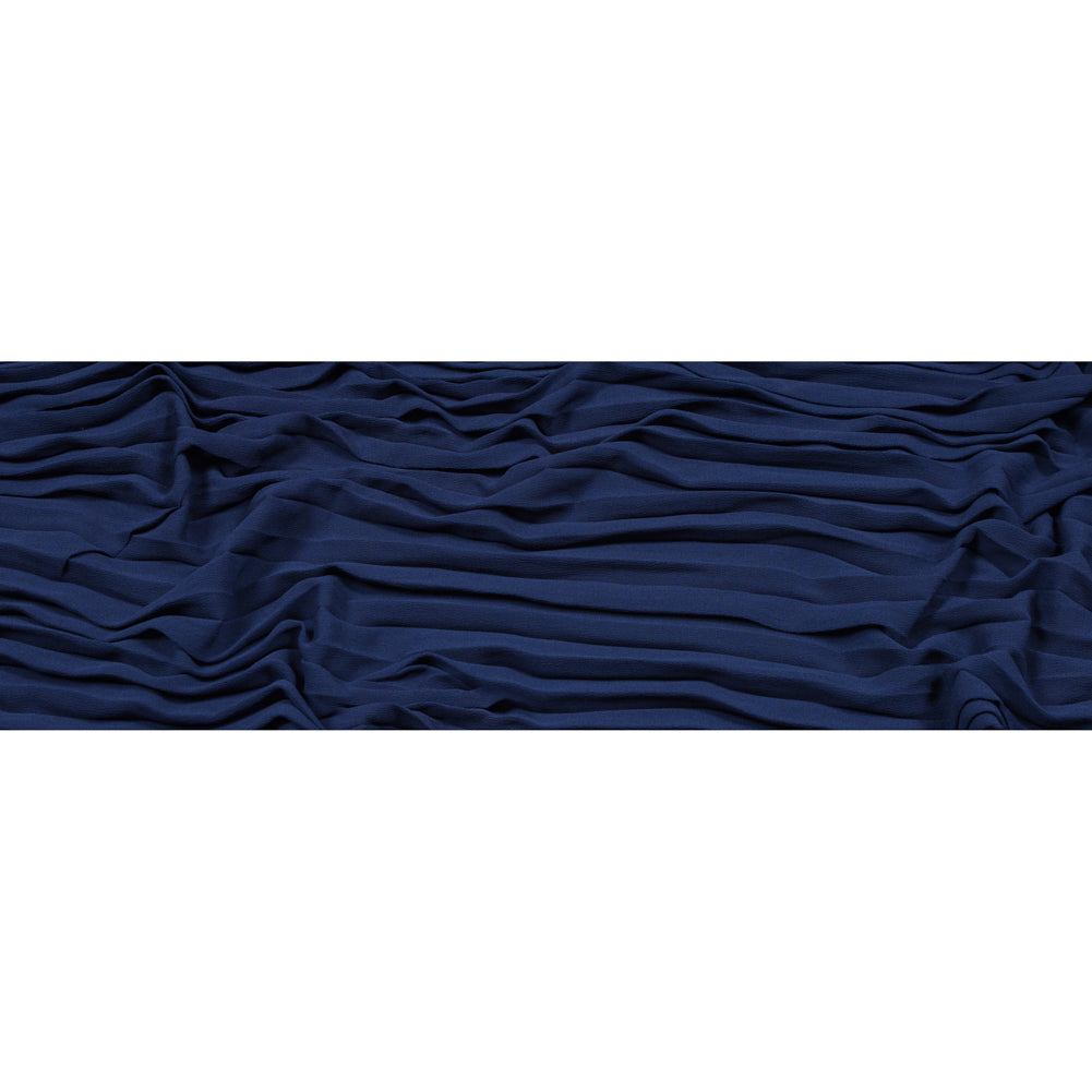 Blue Print Accordion Pleated Chiffon - Folded Blue Print Accordion Pleated Chiffon - Folded