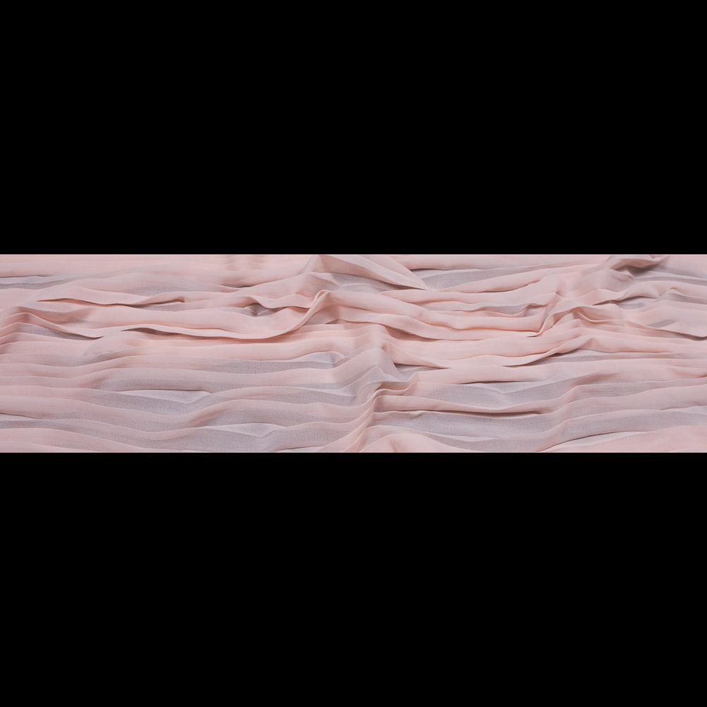 Accordion Pleated Chiffon - Rose Shadow Pink - Etereo Collection Folded Accordion Pleated Chiffon - Rose Shadow Pink - Etereo Collection Folded