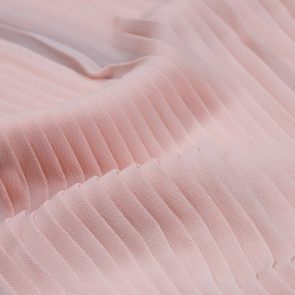Accordion Pleated Chiffon - Rose Shadow Pink - Etereo Collection Accordion Pleated Chiffon - Rose Shadow Pink - Etereo Collection