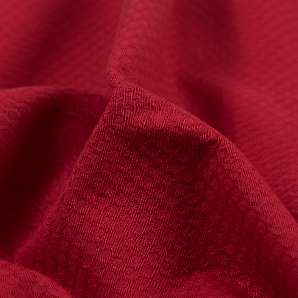 Mars Red Cotton Bullseye Pique - Full Mars Red Cotton Bullseye Pique - Full