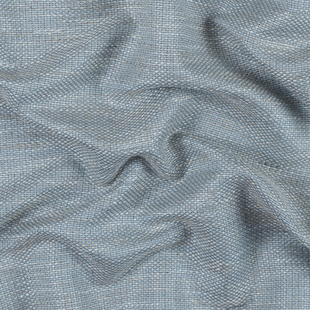 Baby Blue and Silver Lining Cotton and Rayon Tweed Baby Blue and Silver Lining Cotton and Rayon Tweed