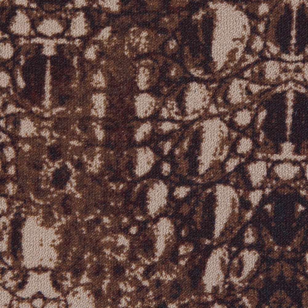Toffee and Cornstalk Python Printed Double Faced Stretch Polyester Crepe Detail Toffee and Cornstalk Python Printed Double Faced Stretch Polyester Crepe Detail