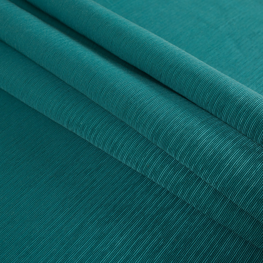 Ultramarine Green Cotton and Polyester Ottoman - Folded Ultramarine Green Cotton and Polyester Ottoman - Folded