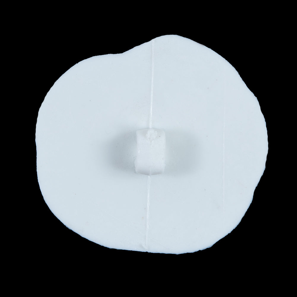 White Rose-Shaped Plastic Button - 50L/32mm Detail White Rose-Shaped Plastic Button - 50L/32mm Detail
