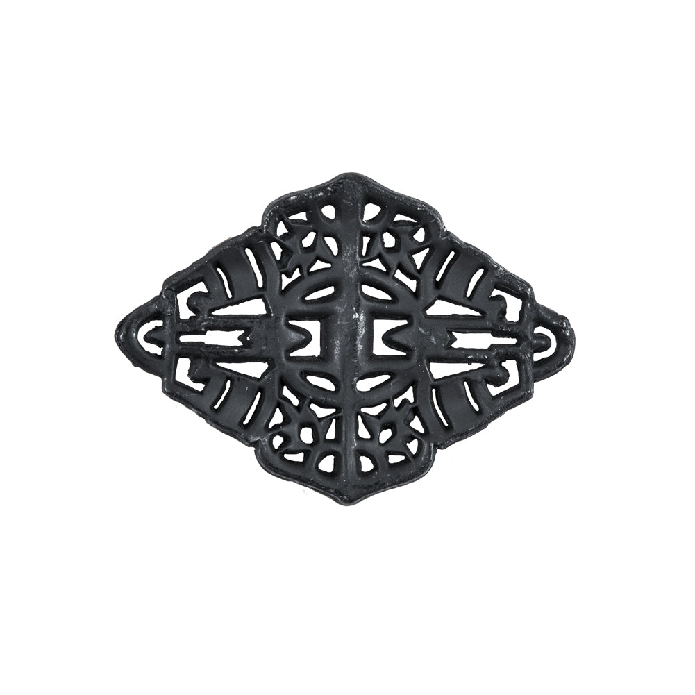 Black Diamond Metal and Rhinestone Pendent - 3" Detail Black Diamond Metal and Rhinestone Pendent - 3" Detail