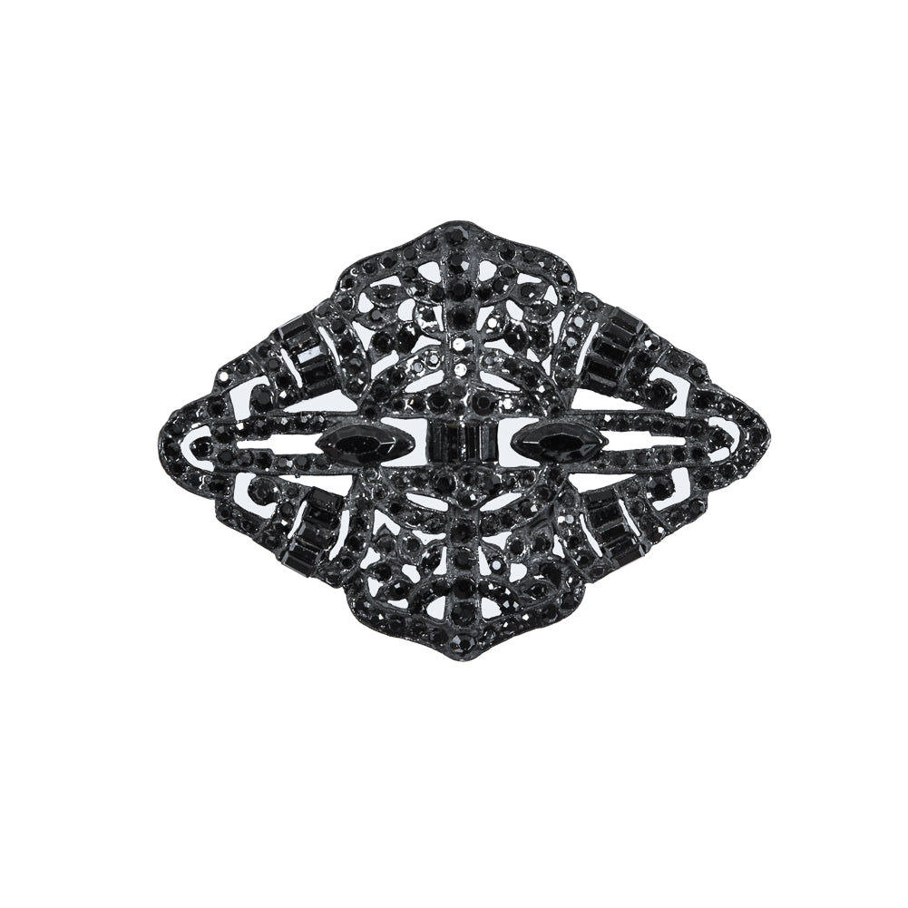 Black Diamond Metal and Rhinestone Pendent - 3" Black Diamond Metal and Rhinestone Pendent - 3"